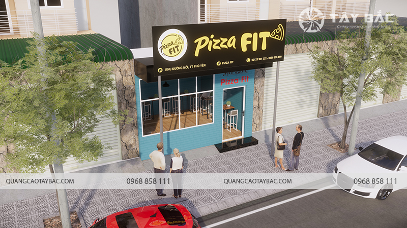 Biển quảng cáo tiệm bánh Pizza Fit
