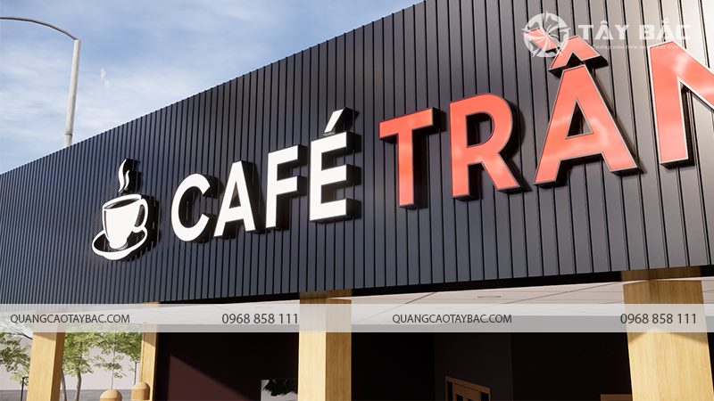 Thiết kế biển quảng cáo Café Trầm