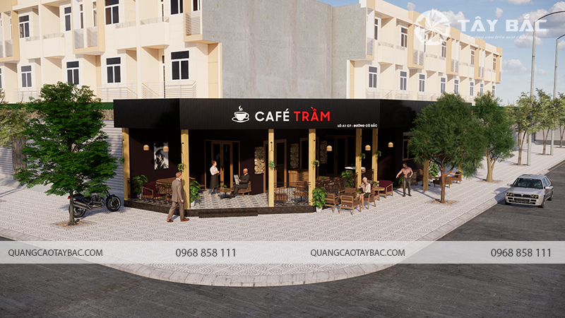 Thiết kế biển quảng cáo Café Trầm