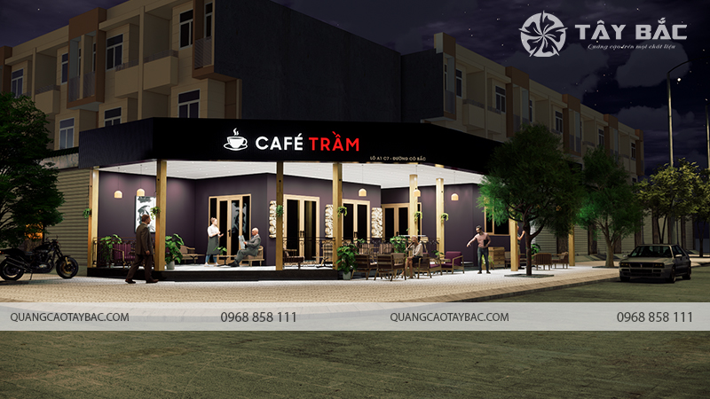 Thiết kế biển quảng cáo Café Trầm