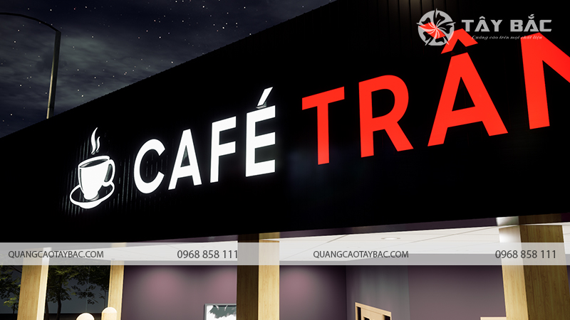 Thiết kế biển quảng cáo Café Trầm