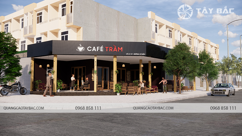 Thiết kế biển quảng cáo Café Trầm