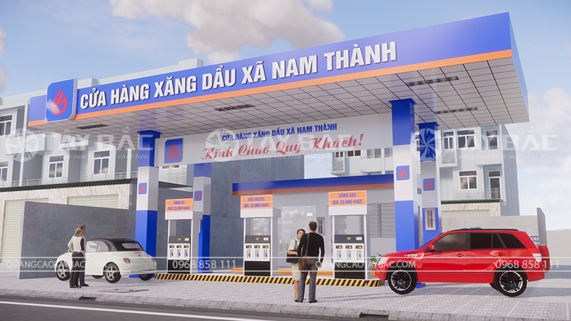 Biển hiệu cây xăng Nam Thành