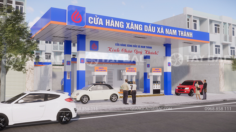 Biển hiệu cây xăng Nam Thành