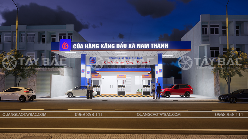 Biển hiệu cây xăng Nam Thành