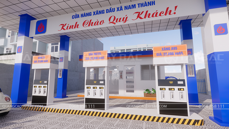 Biển hiệu cây xăng Nam Thành