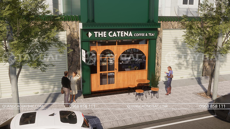 Biển quảng cáo The Catena Coffee.