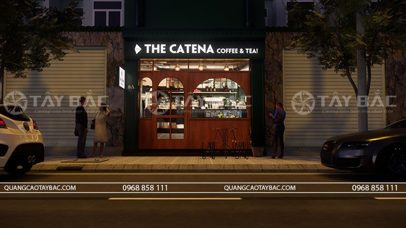Biển quảng cáo The Catena Coffee.