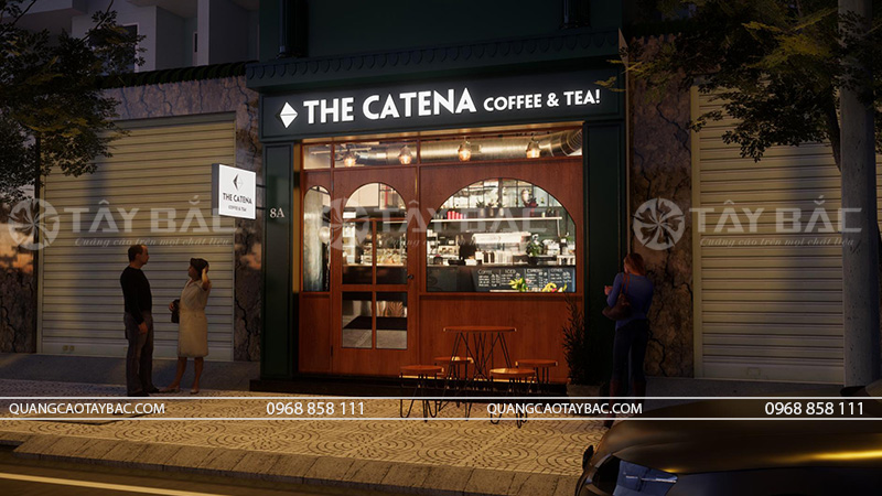 Biển quảng cáo The Catena Coffee.