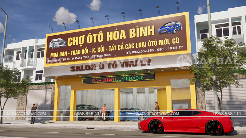 Biển quảng cáo Showroom ôtô Hòa Bình