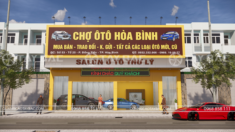 Biển quảng cáo Showroom ôtô Hòa Bình
