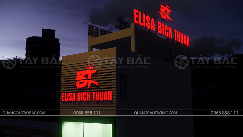 Biển hiệu ảnh viện áo cưới Elisa Bích Thuận
