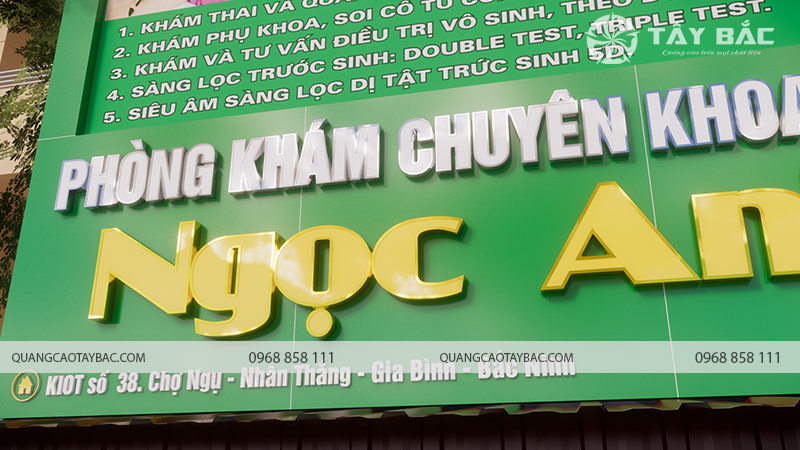 Biển hiệu phòng khám Ngọc Anh