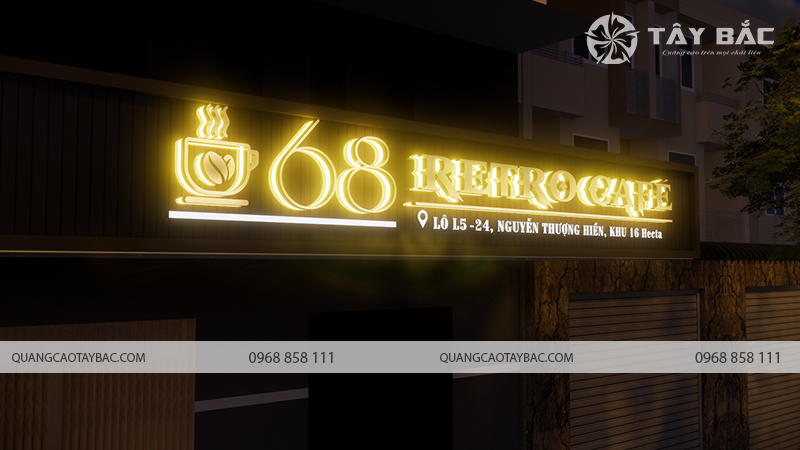 Biển quảng cáo Retro Cafe 68