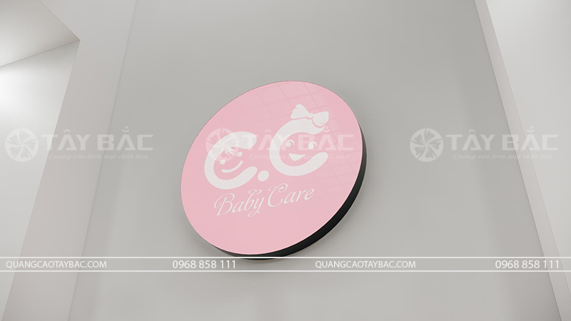 Biển hiệu siêu thị Baby Care CC mẹ và bé