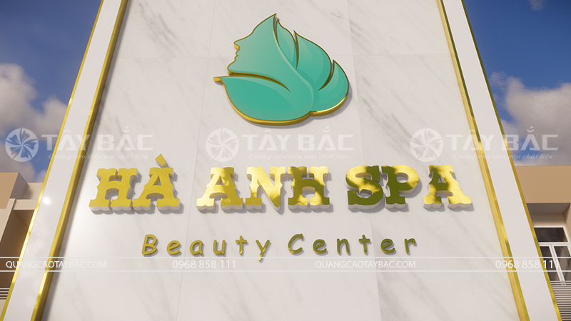 Thiết kế biển quảng cáo spa Hà Anh