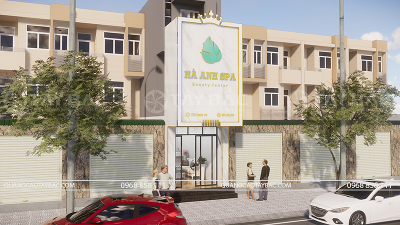 Thiết kế biển quảng cáo spa Hà Anh