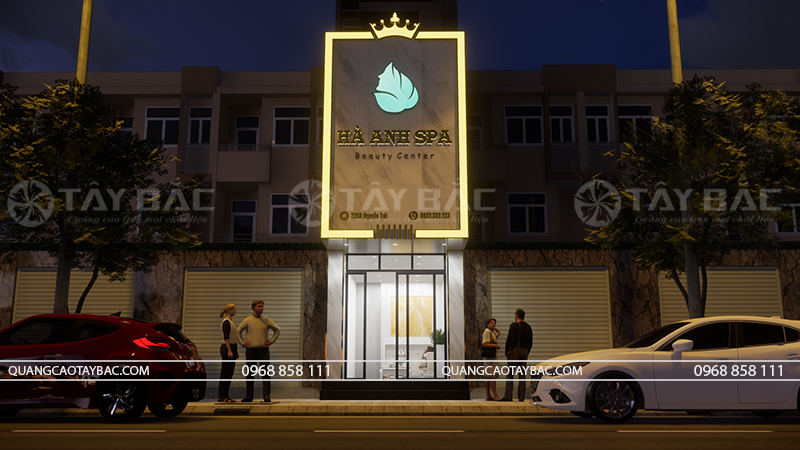 Thiết kế biển quảng cáo spa Hà Anh
