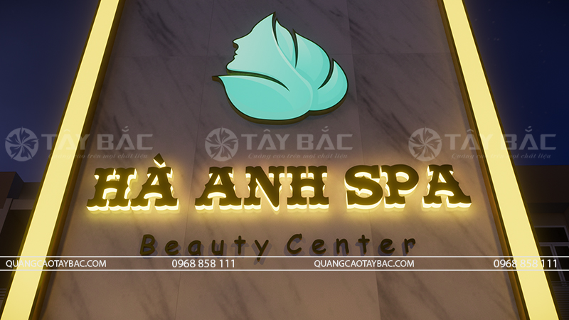 Thiết kế biển quảng cáo spa Hà Anh