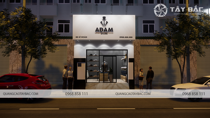Biển quảng cáo thời trang Adam Store