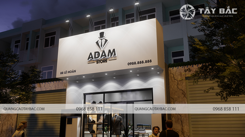 Biển quảng cáo thời trang Adam Store