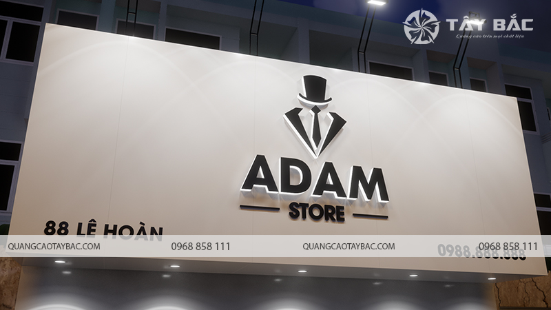 Biển quảng cáo thời trang Adam Store