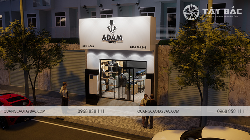 Biển quảng cáo thời trang Adam Store