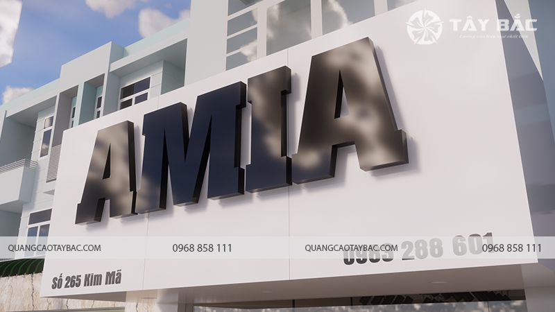 Biển quảng cáo cửa hàng thời trang Amia