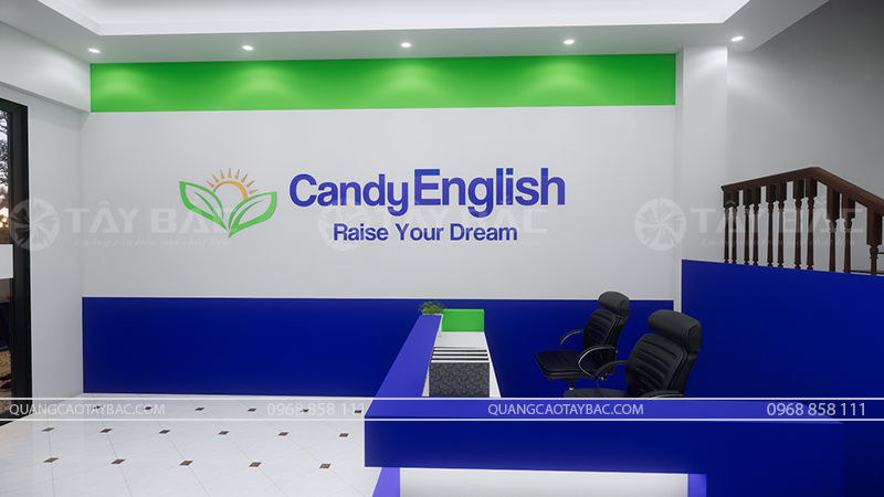 Biển hiệu trung tâm tiếng anh Candy English