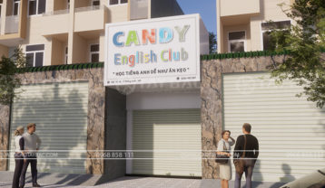 Biển hiệu trung tâm anh ngữ Candy English Club