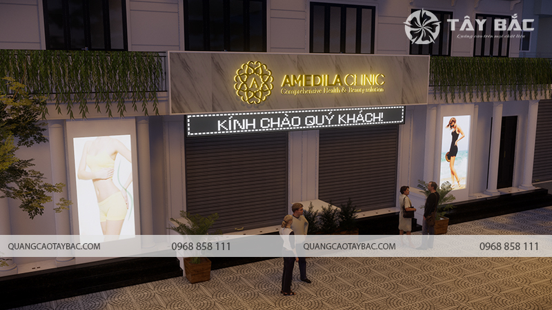 Biển quảng cáo thẩm mỹ viện Amedila