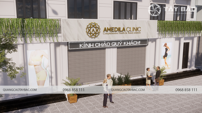 Biển quảng cáo thẩm mỹ viện Amedila