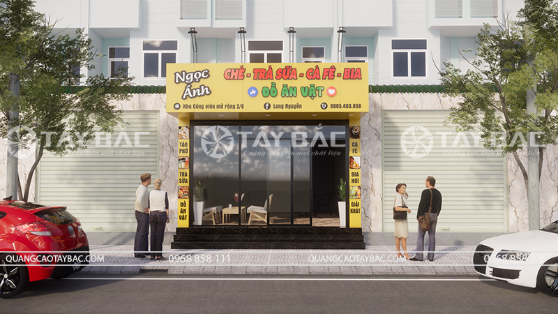 Biển hiệu ăn vặt Ngọc Ánh- đồ ăn nhanh.