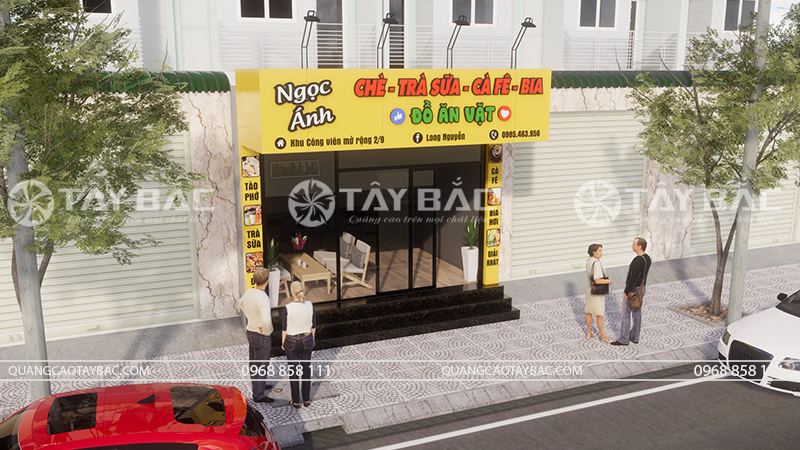 Biển hiệu ăn vặt Ngọc Ánh- đồ ăn nhanh.