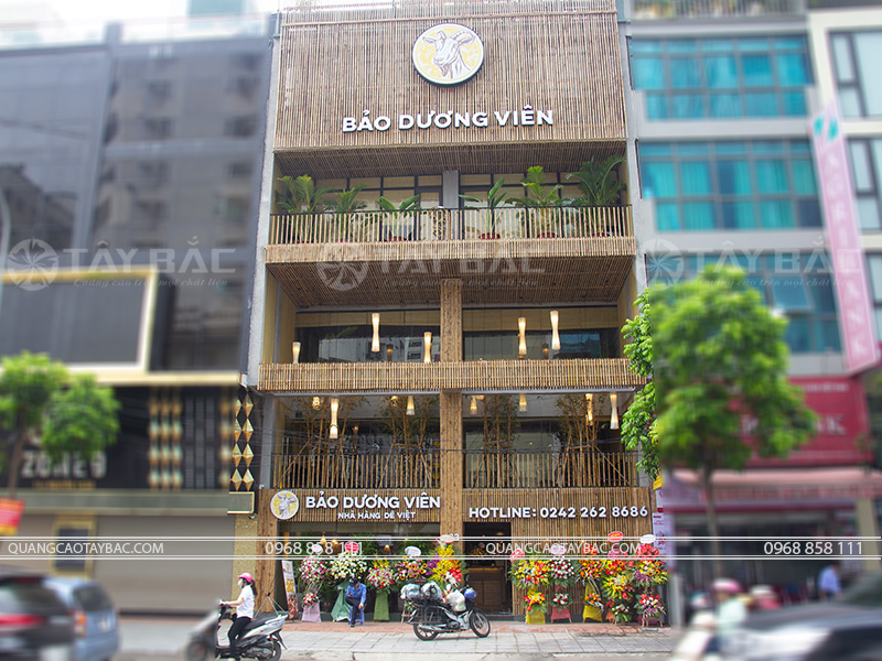 Làm biển quảng cáo nhà hàng Bảo Dương Viên