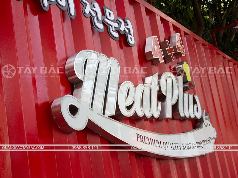 Biển quảng cáo nhà hàng Meet Plus