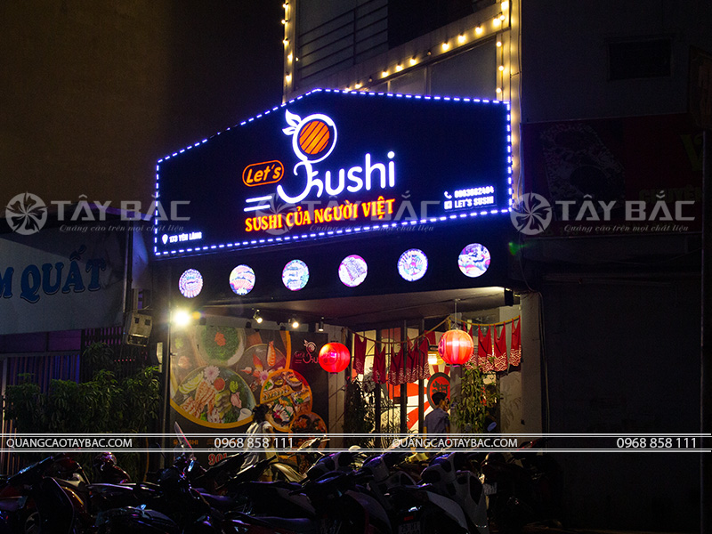 Biển quảng cáo nhà hàng shushi