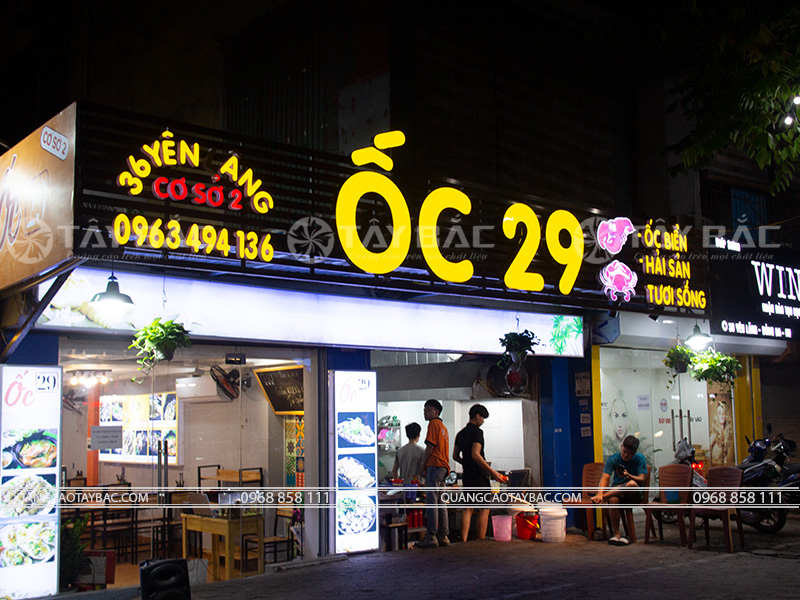 Biển quảng cáo quán ốc 29