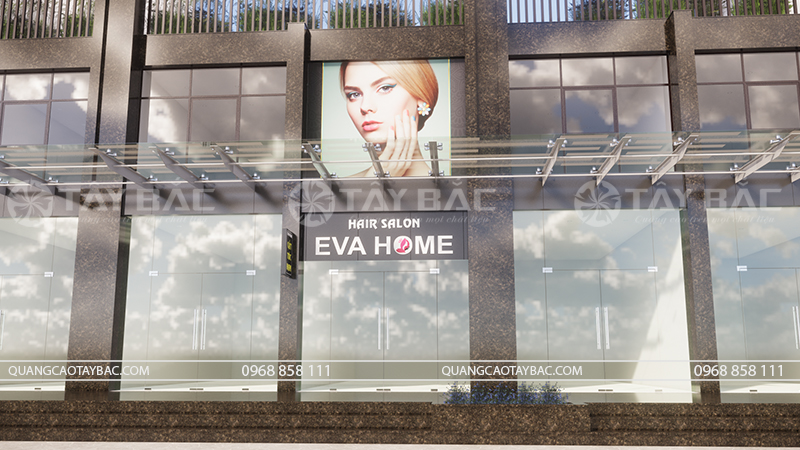 Biển hiệu salon tóc Eva Home