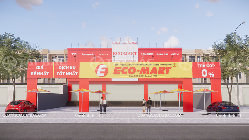 Biển hiệu siêu thị điện máy Eco Mart