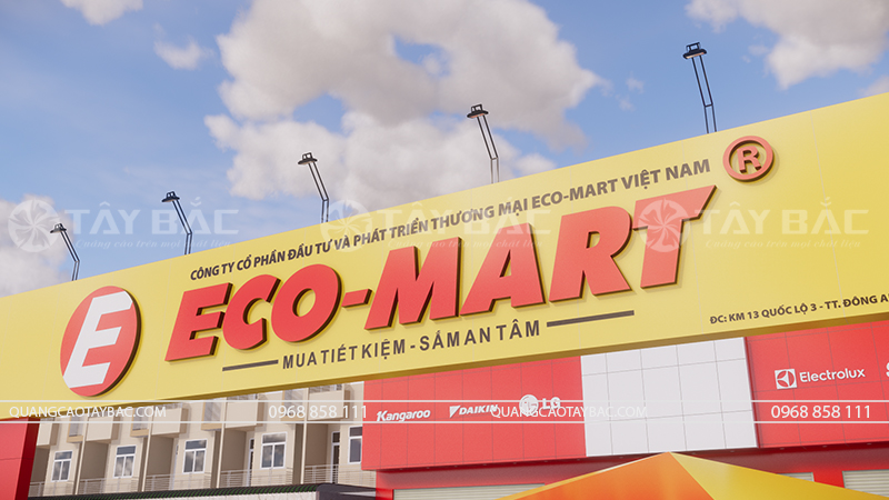 Biển hiệu siêu thị điện máy Eco Mart