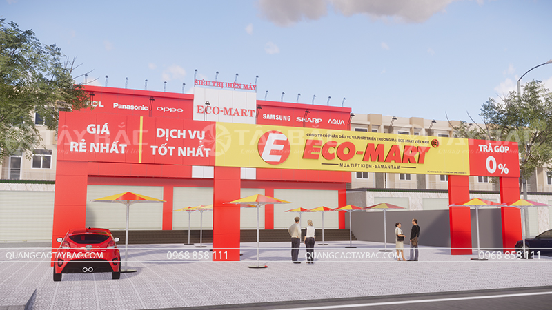 Biển hiệu siêu thị điện máy Eco Mart
