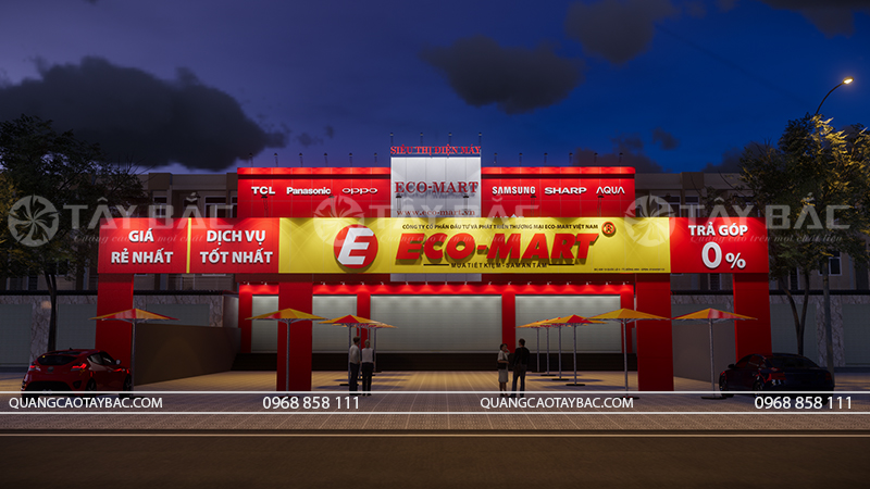 Biển hiệu siêu thị điện máy Eco Mart