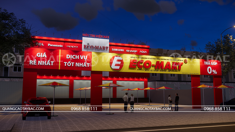 Biển hiệu siêu thị điện máy Eco Mart