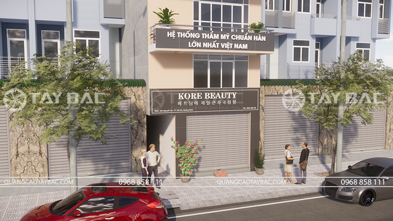 Biển hiệu thẫm mỹ viện Kore