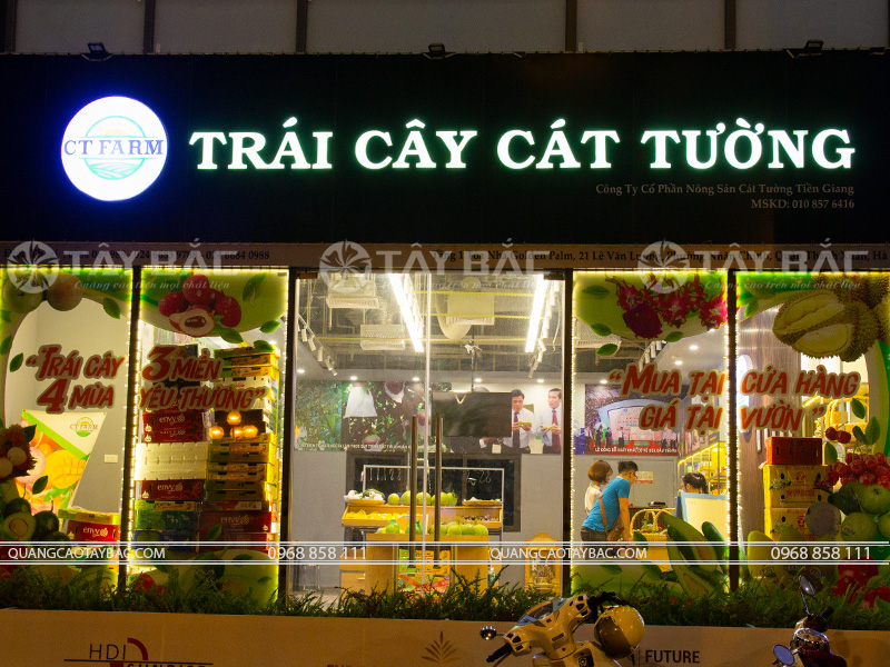 Biển quảng cáo trái cây cát tường