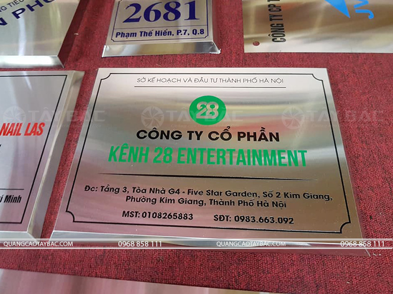 Biển công ty The 28 Entertaiment