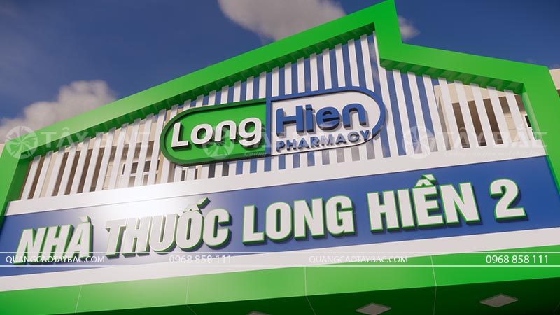 Biển hiệu nhà thuốc Long Hiền