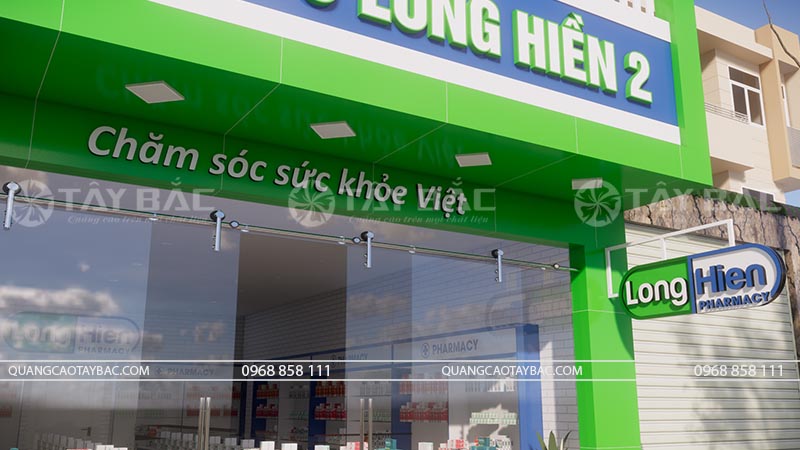 Biển hiệu nhà thuốc Long Hiền