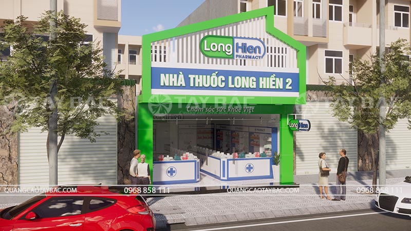 Biển hiệu nhà thuốc Long Hiền